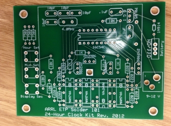 We learned how circuit boards work and how to build a circuit. This is my 24 hour clock before.