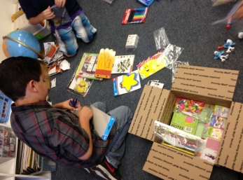 We worked carefully to make sure everything made it in the boxes!